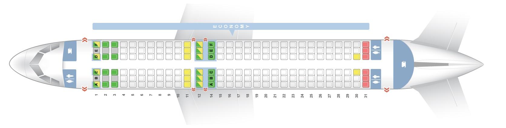 Airbus A320 100 200 Seating Chart