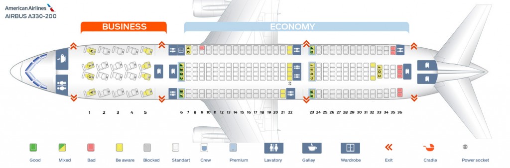 Seat map Airbus A320-200 