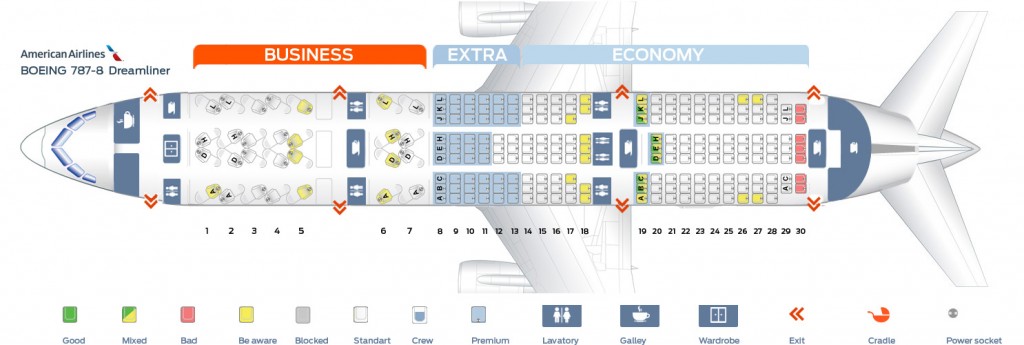 Seat Map Boeing 787 8 American Airlines Best Seats In The Plane