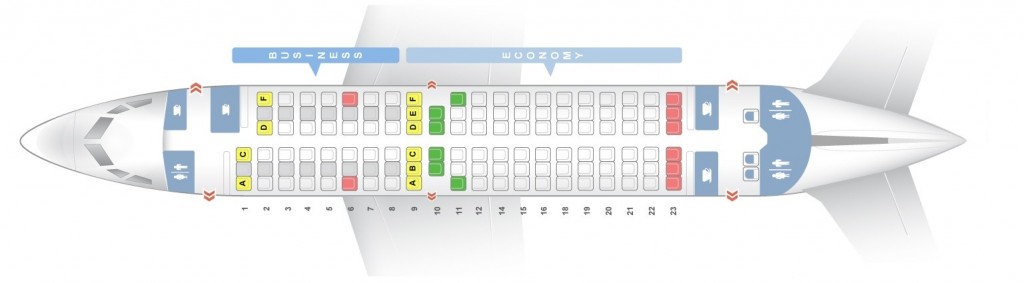 Seat map Boeing 737-500 Lufthansa. Best seats in plane