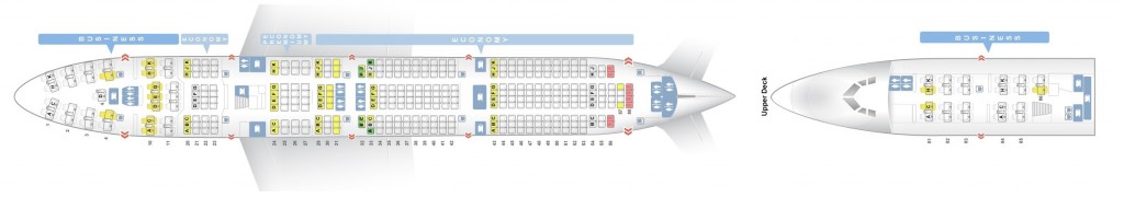 Seat map Boeing 747-400 Lufthansa. Best seats in plane