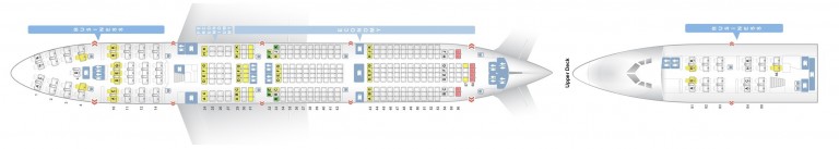 Seat map Boeing 747-400 Lufthansa. Best seats in plane