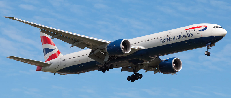 Interni del 777 della British Airways