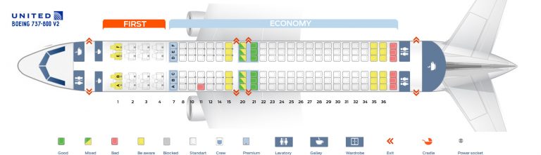 Seat map Boeing 737-800 