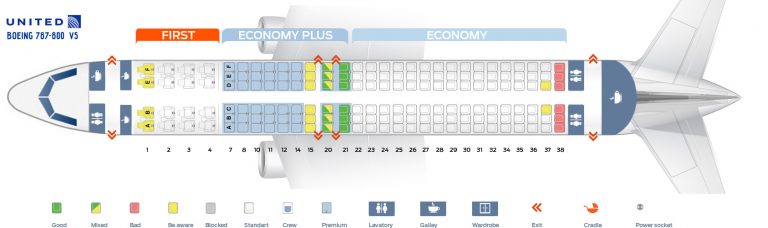 Seat map Boeing 737-800 