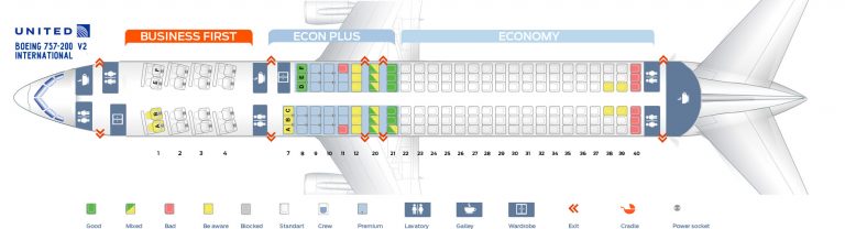 united airlines seating chart boeing 757 300