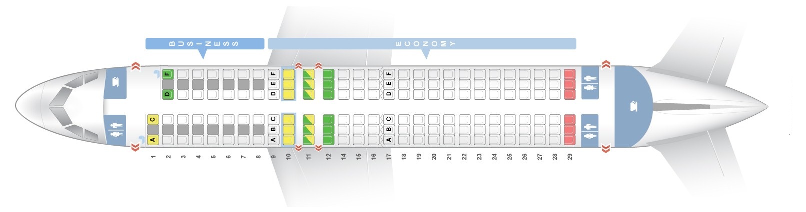 Seat map Airbus A320-200 Air France. Best seats in plane