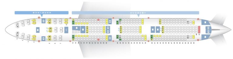 Seat map Boeing 747-400 Air France. Best seats in plane