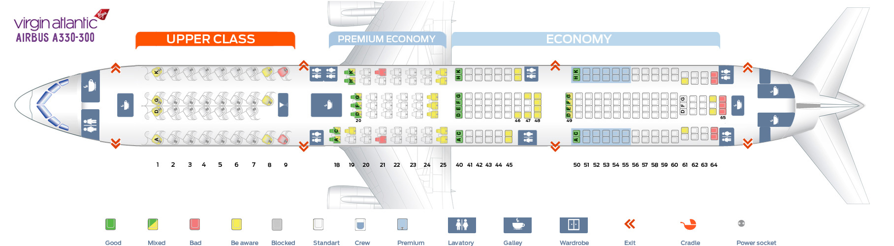 Atlantic Flight Seating Chart