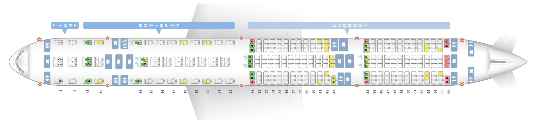 Seat map Boeing 777-300 