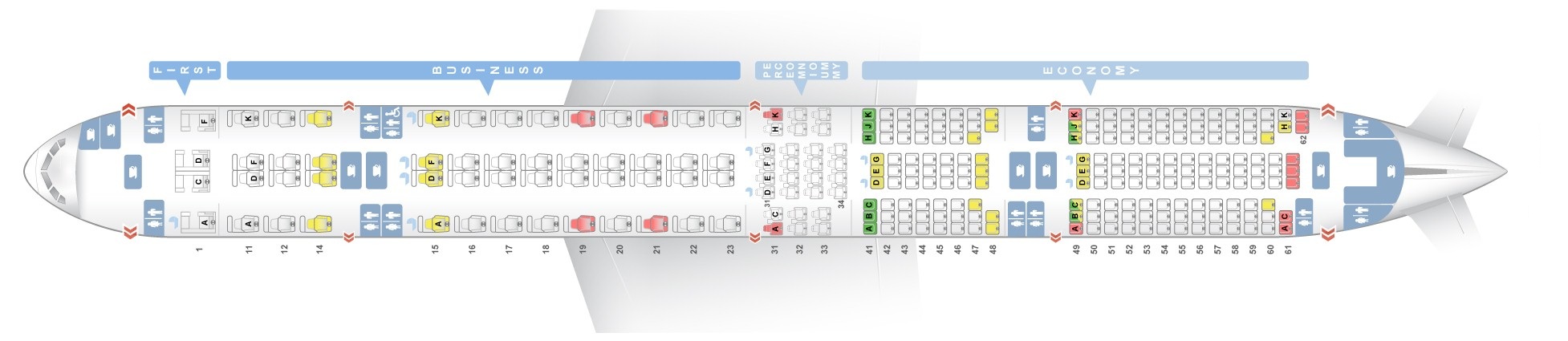 Seat map Boeing 777-300 