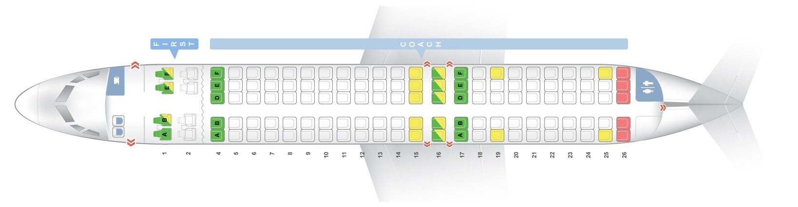 Seat map Boeing 717-200 Hawaiian Airlines. Best seats in the plane