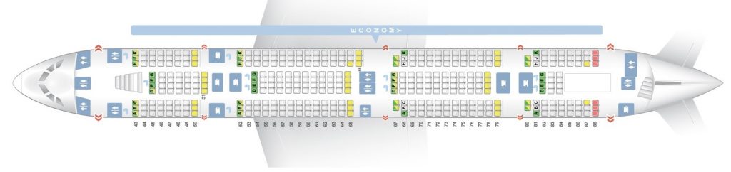 Seat map Airbus A380-800 Emirates. Best seats in the plane