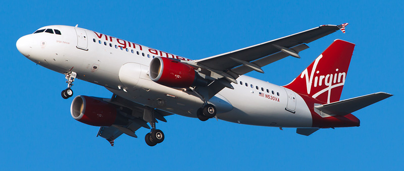 Seat map Airbus A319-100 “Virgin America”. Best seats in the plane