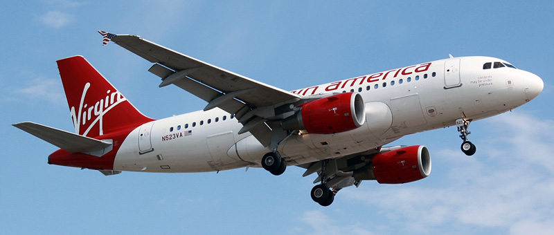 Airbus A319-100 Virgin America. Photos and description of the plane