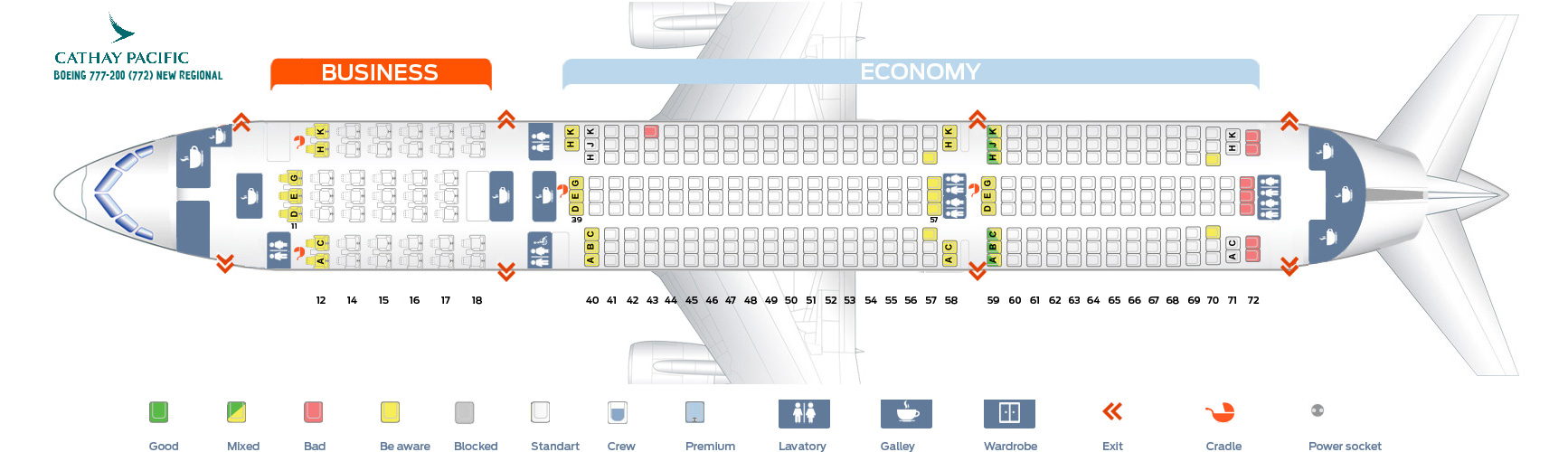 Seatguru Cathay Pacific 777 Seat Map Boeing 777-200 Cathay Pacific. Best Seats In The Plane