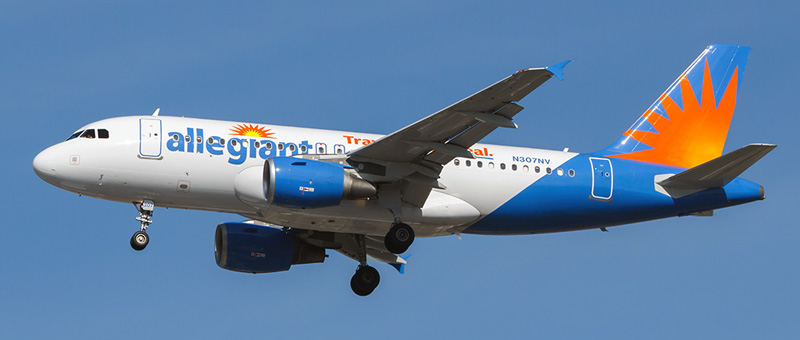 Airbus A319-100 Allegiant Air. Photos and description of the plane