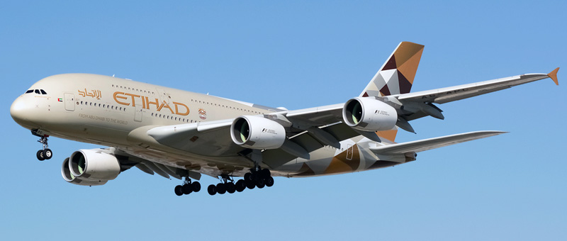 Airbus A380-800 Etihad Airways. Photos and description of the plane