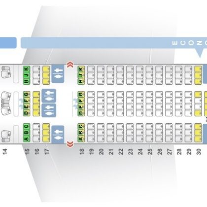 Seat map Boeing 777-200 American Airlines. Best seats in the plane