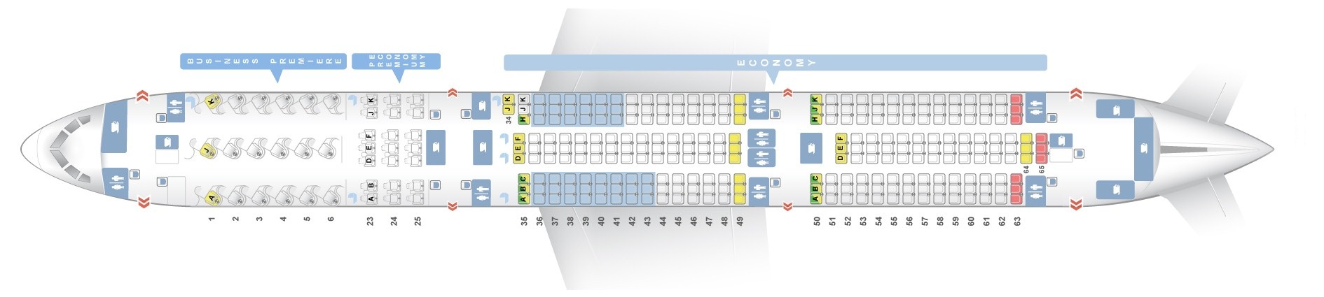 Seat map Boeing 787-9 Dreamliner Air New Zealand. Best seats in the plane