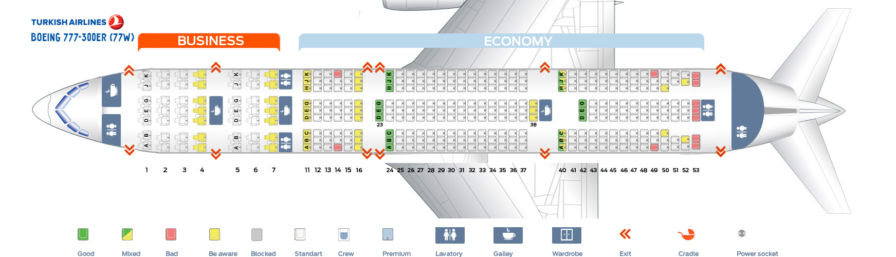 Boeing B777 Seat Map Seat Map Boeing 737-300 Turkish Airlines. Best Seats In The Plane