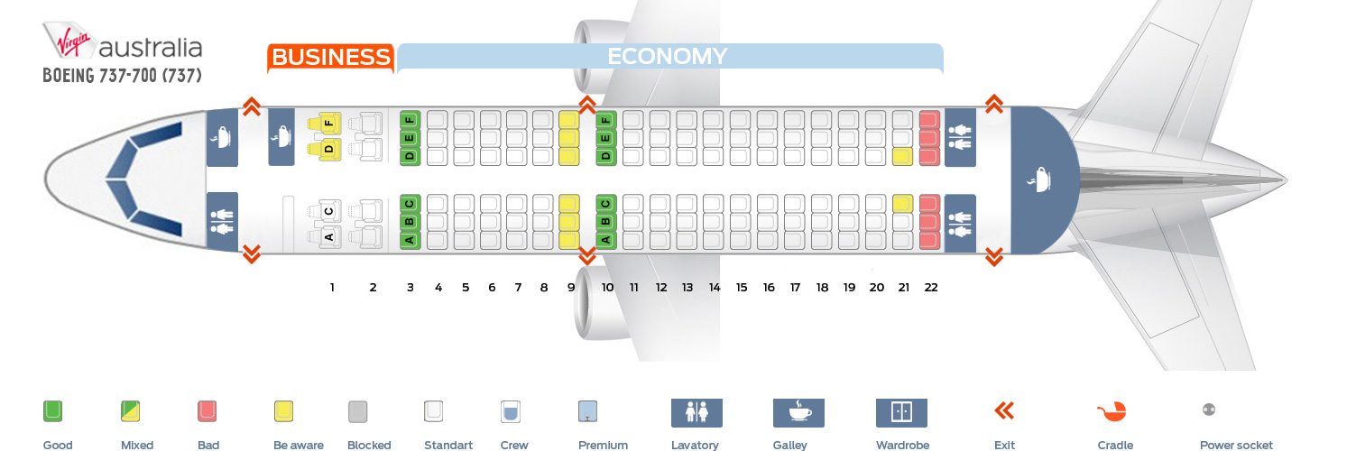 Virgin Australia 737 Seat Map Seat Map Boeing 737-700 Virgin Australia. Best Seats In The Plane