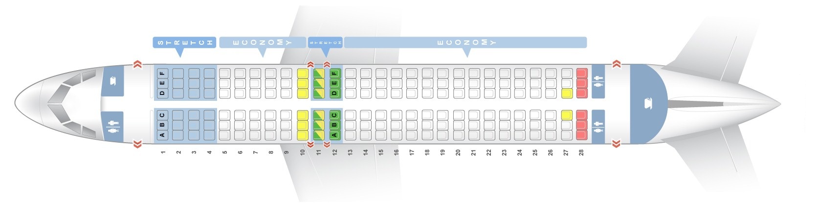 Seating Chart On Frontier Airlines Seat Map Airbus A320Neo Frontier Airlines. Best Seats In The Plane