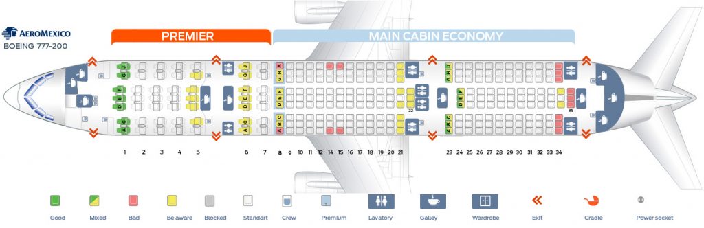 Seat map Boeing 737-200 