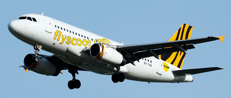 Seat map Airbus A319-100 “Scoot Airlines”. Best seats in the plane