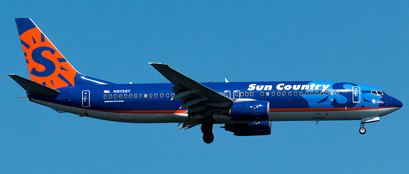 Seat map Boeing 737-800 “Sun Country Airlines”. Best seats in the plane