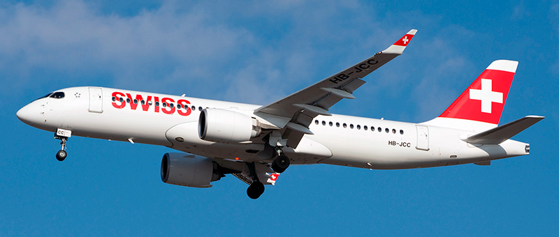 Airbus A220-300 Swiss Airlines. Photos and description of the plane