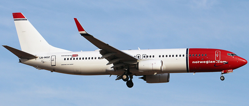 Boeing 737-800 Norwegian Air Shuttle. Photos and description of the plane