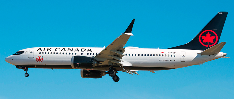 Boeing 737 MAX 8 Air Canada. Photos and description of the plane