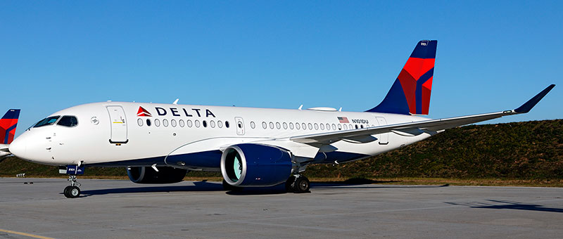 Airbus A220-100 Delta AirLines. Photos and description of the plane