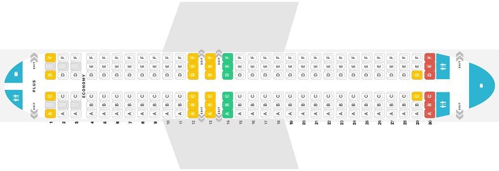 Боинг 737 расположение кресел