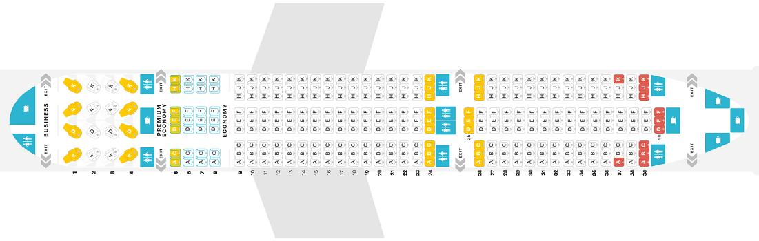 Boeing 787 9 Dreamliner Seat Map Seat Map United Airlines Boeing B787