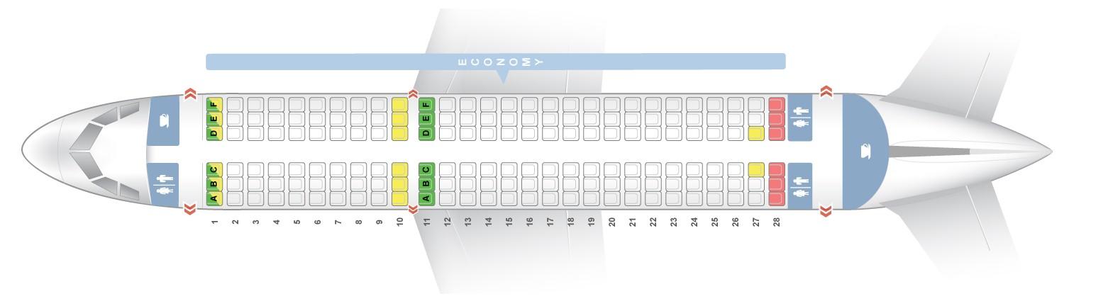 Seat map Airbus A320-200 "Air India". Best seats in the plane
