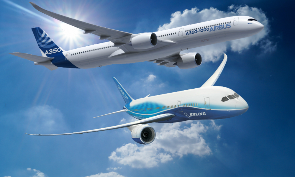 Boeing and Airbus have set records in sales of airplanes