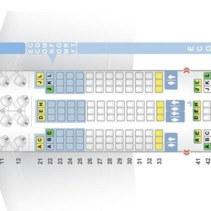 Seat map Airbus A330-200 Aer Lingus. Best seats in plane