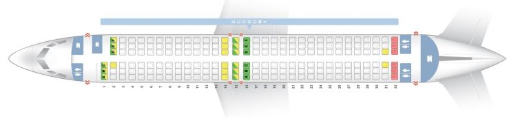 Seat map Boeing 737-800 