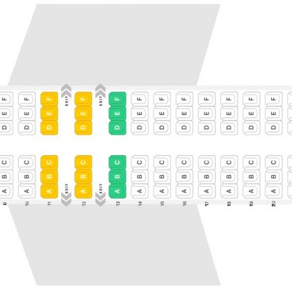 Seat map McDonnell Douglas MD-82 American Airlines. Best seats in the plane