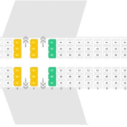 Seat map Airbus A350-900 Qatar Airways. Best seats in the plane