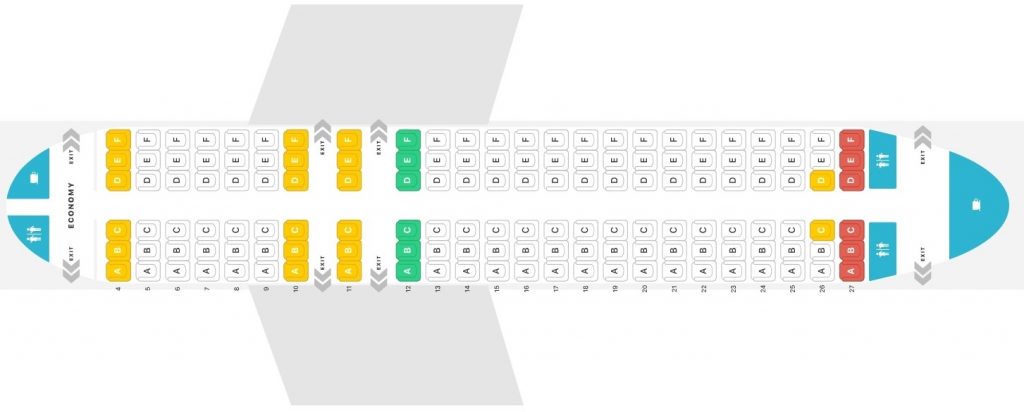 Seat map Airbus A320 Air Malta. Best seats in the plane