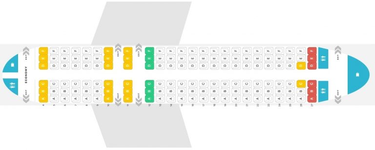 Seat map Airbus A320 Air Malta. Best seats in the plane