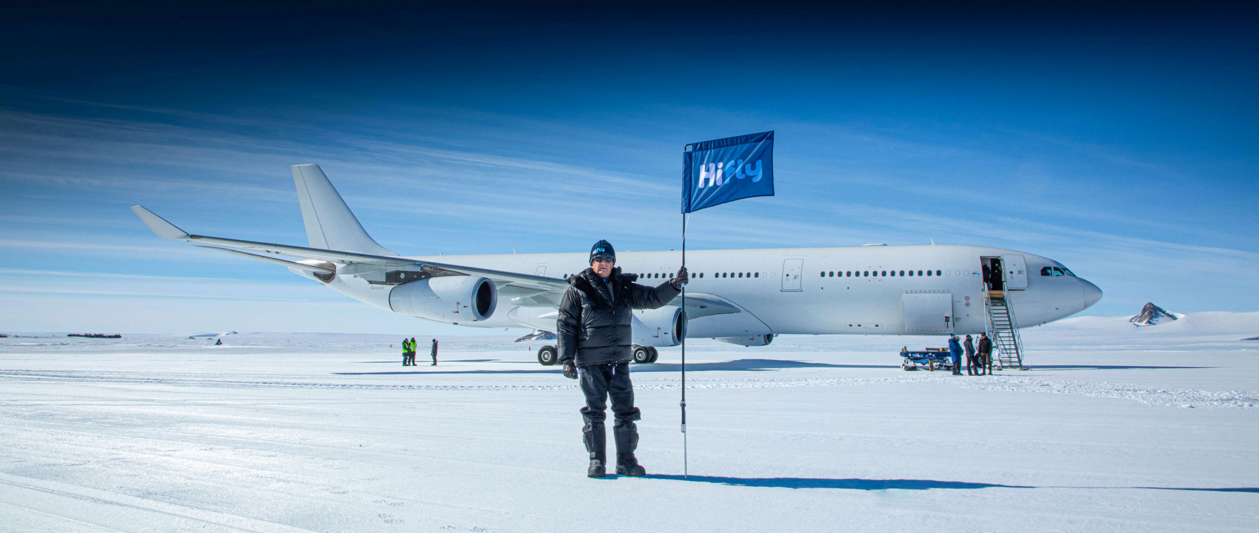 Airbus A340 for the first time has landed in Antarctic